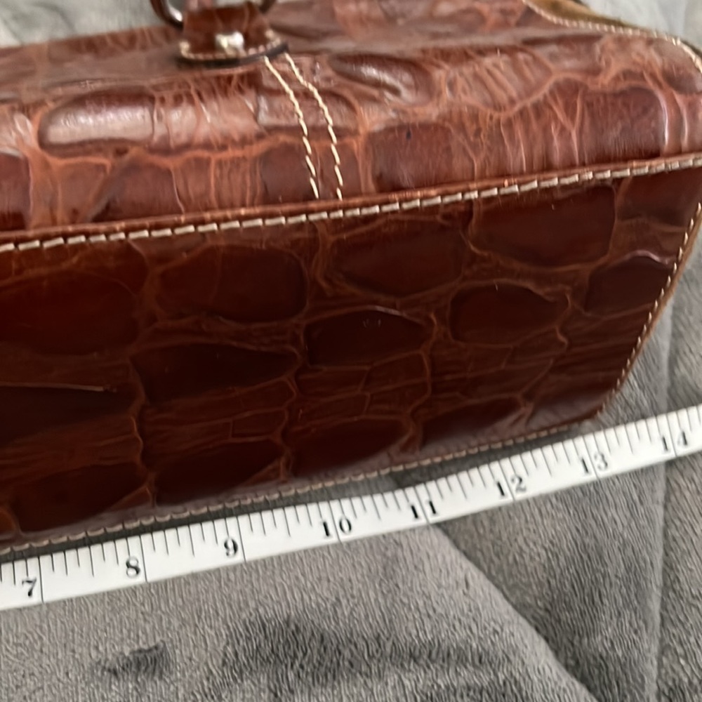 Barbara Leather Vintage  Croc Handbag! - Picture 7 of 10